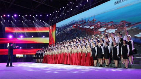 公司組織青年員工參加江蘇省屬企業(yè)“我和我的祖國”大型文藝匯演